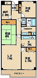 T’s garden府中 5階3SLDKの間取り