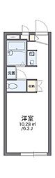 レオパレスヒロ 2階1Kの間取り