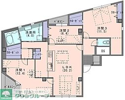 ジャカランダ 3LDKの間取図画像
