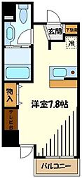 ジーエスグランド ワンルームの間取図画像