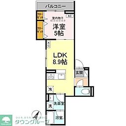 D-ROOM・M 1LDKの間取図画像