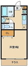 ハイム・ハマキ 1Kの間取図画像
