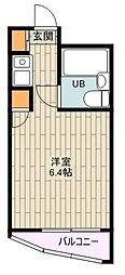 トレンタハウス ワンルームの間取図画像