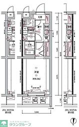 ARCOBALENO BUBAIGAWARA 1Kの間取図画像