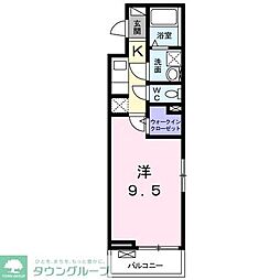 ミルトカーサ 1Kの間取図画像
