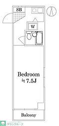 ライオンズマンション八王子第2 ワンルームの間取図画像