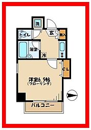 スパシエ府中駅前 1Kの間取図画像