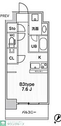 JMFResidence町田 ワンルームの間取図画像