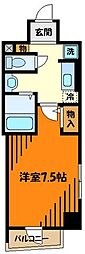ジーヒルズ中町 1Kの間取図画像