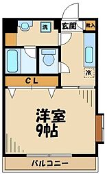ラミアールさつき 1Kの間取図画像
