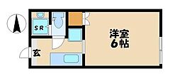 メゾン・カルガ 1Kの間取図画像