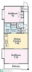 メゾン第3立川 2DKの間取図画像