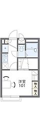 レオパレス府中東 1Kの間取図画像