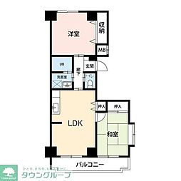 プレンディ矢部さくら通り 2LDKの間取図画像