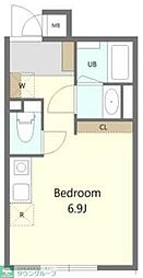 SHOKEN Villa玉川学園II ワンルームの間取図画像