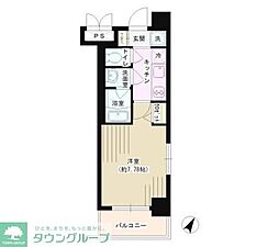 アドバンス相模原 1Kの間取図画像