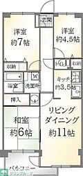 新百合ヶ丘ベルハイム 3LDKの間取図画像