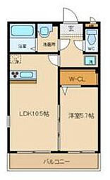グラン・コンフォール 1LDKの間取図画像