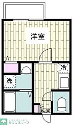 フルセイル古淵III 1Kの間取図画像
