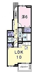 バース 1LDKの間取図画像