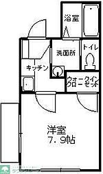 アスティオン相模台 1Kの間取図画像