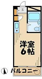 アクシイズ唐木田 1Kの間取図画像