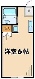 ソフィア青木葉2 1Kの間取図画像