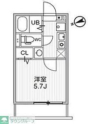 Ｔ’ｓ　Ｃｕｏｒｅ柴又I 1階1Kの間取り