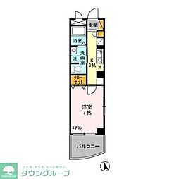 西馬橋GOTO2 1Kの間取図画像