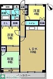 シラカワパレス 3LDKの間取図画像