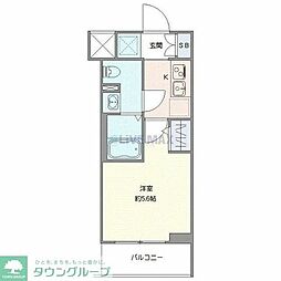 GENOVIA天王台 1Kの間取図画像