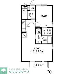 アルビオン 1LDKの間取図画像