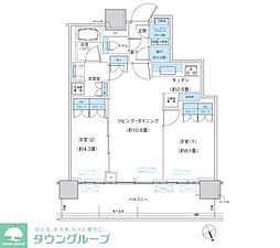 パークシティ柏の葉キャンパスザ・ゲートタワーウエスト 2LDKの間取図画像