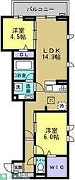 グランドフォレスト 2LDKの間取図画像