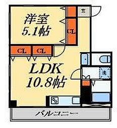 コーポ喜久 1LDKの間取図画像
