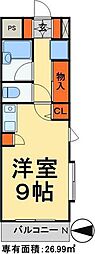 スコットヒルズ 1Kの間取図画像