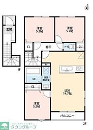 リーブルファインピアラシティ泉 3LDKの間取図画像