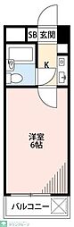 ジュネパレス新松戸第14 1Kの間取図画像
