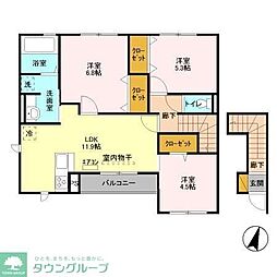 なんてんの郷弐 3LDKの間取図画像