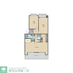 シャンクレール南流山 2LDKの間取図画像