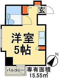ジュネパレス松戸第30 ワンルームの間取図画像