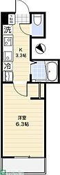 松戸市根本アパート 1Kの間取図画像