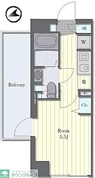 グランカーサ市川国府台 1Kの間取図画像