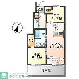 八潮市伊勢野新築アパート 2LDKの間取図画像