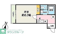 吉川市大字保アパート 1Kの間取図画像