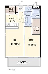 ジェミオン-A 1LDKの間取図画像
