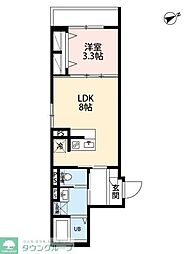 robot home 松戸新田(ロボットホーム マツドシンデン) 1LDKの間取図画像