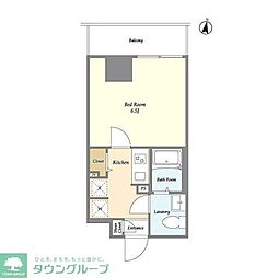 アルファコート立石3 1Kの間取図画像