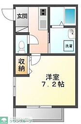 東武越生線 東毛呂駅 徒歩9分の賃貸アパート 1階1Kの間取り
