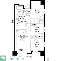 東武東上線 上福岡駅 徒歩2分の賃貸マンション 2階2SLDKの間取り